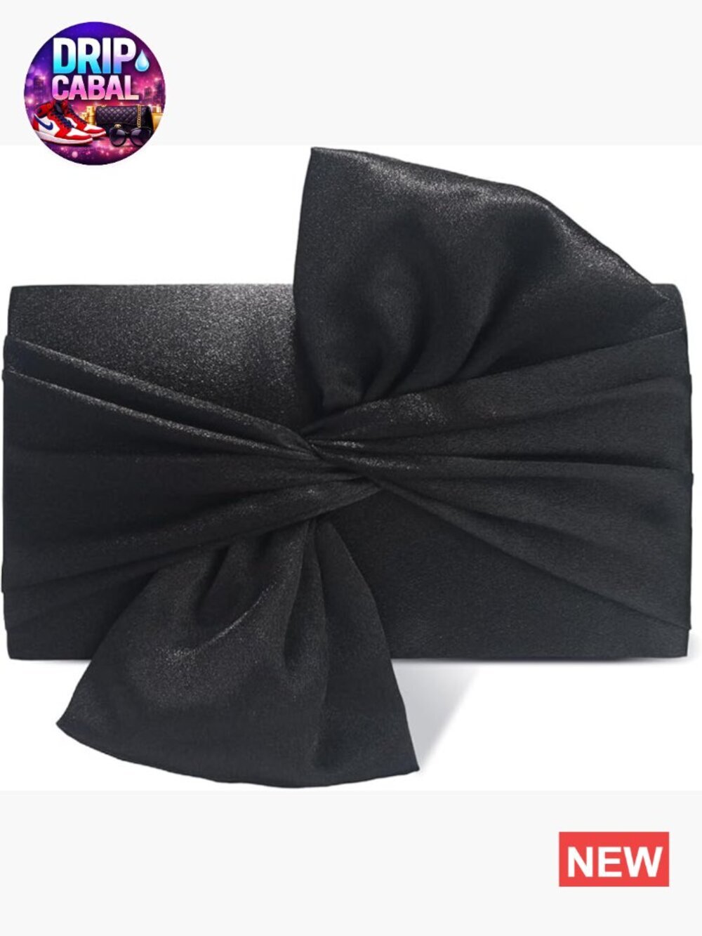 Satin Bow Flap Clutch Purse, Elegant Evening Handbag for Weddings